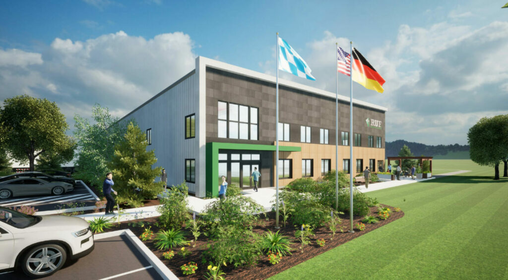 An exterior rendering of the new RUF facility 